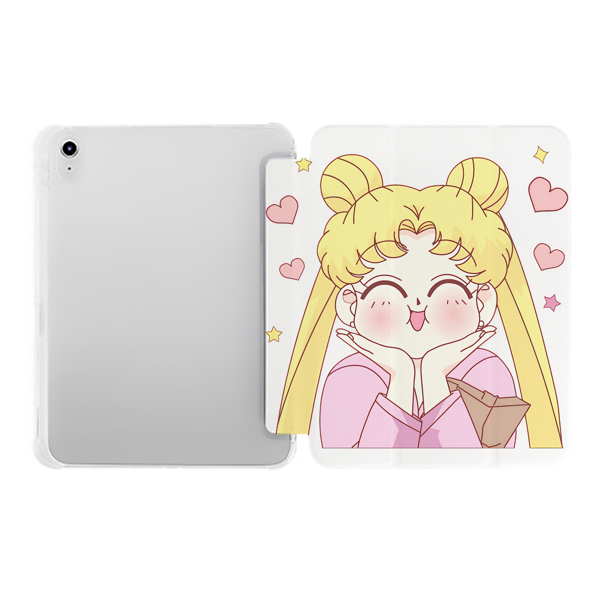 （画像用） 美少女戦士セーラームーン 愛野 美奈子 あいの みなこ Sailor Moon Aino Minako IPad ケース ペン収納付き 三つ折りスタンド PUレザー×シリコン 対応機種9.5/10.5/10.9インチ